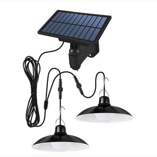 Luz pingente solar sensor de movimento led lâmpada alimentada luz branca quente com controle remoto lustre acampamento ao ar livre jardim 240108