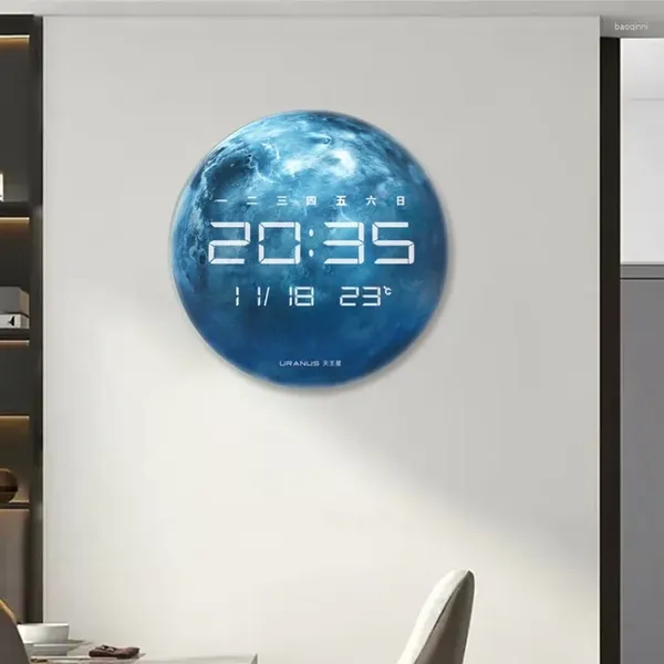 Orologi da tavolo Orologio da parete creativo multifunzionale con segno zodiacale che si illumina al buio con decorazione del soggiorno e calendario