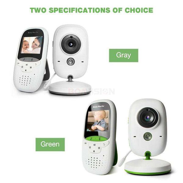 Monitor de bebê vb602 ir visão noturna monitor de temperatura canções de ninar intercomunicador modo vox vídeo câmera do bebê walkie talkie babá música
