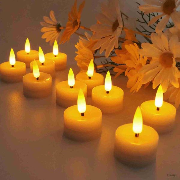 Velas 12/24 pçs sem chama led velas cintilação bateria luzes de chá aniversário festa de casamento velas elétricas decoração de mesa de natal luz