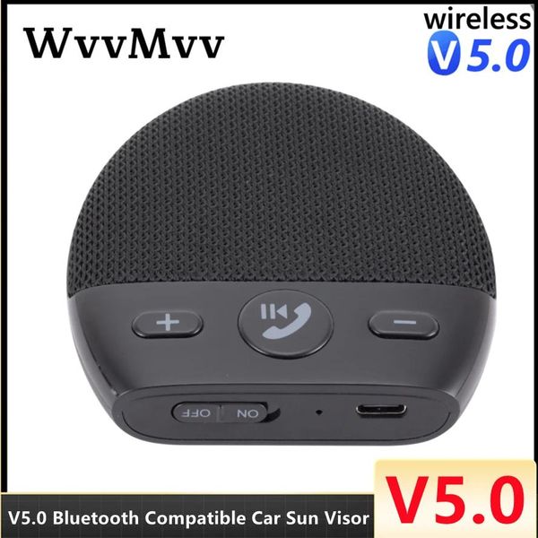Alto-falantes Bluetooth V5.0 sem fio para veículos, kit para carro, viva-voz, Bluetooth, viva-voz, viseira solar, acessórios para carro, MP3