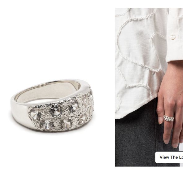 Far Fetch Bleue Burnham Mini Riviera-Ring, Designer-Logo, luxuriöser edler Schmuck, Diamant-Pavé-Siegel-Eheringe für Paare, kreativer großer Ring