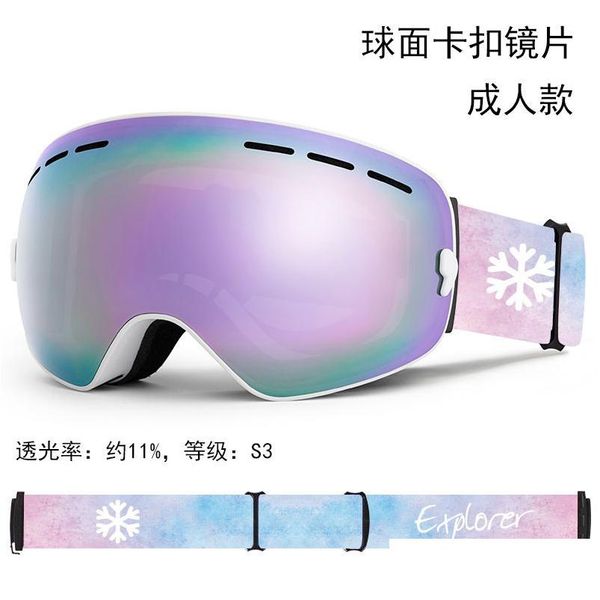 Óculos de esqui Phmax Homens Snowboard Glasse Inverno Ao Ar Livre Óculos de Sol UV400 Camadas Duplas Lente Anti Nevoeiro Esqui 231017 Drop Delivery Sp Dhi2W