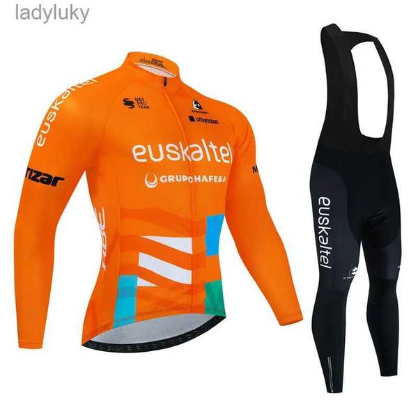 EUSKADI Herbst Fahrradbekleidung Set Rennrad Kleidung Langarm Jersey MTB Uniform Fahrrad Trägerhose Reiten Sport ShirtL240108 Radtrikot-Sets 2023