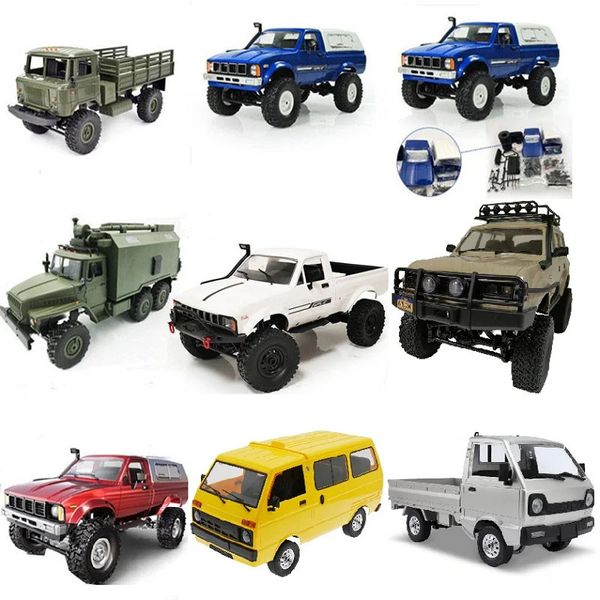 Wpl rc carro 4wd controle de rádio offroad rtr kit rock crawler elétrico buggy máquina móvel c54 b24 b16 c24 b36 montagem 240106