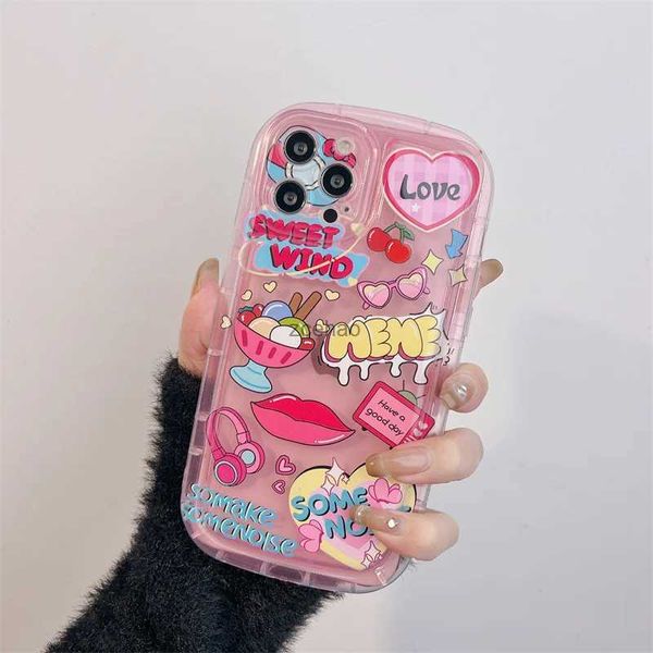 Casos de telefone celular doce e legal em pó caso de telefone para iphone 14 13 12 11 pro xs max xr 7 8 plus se 2020 mini capa de silicone casesl240105