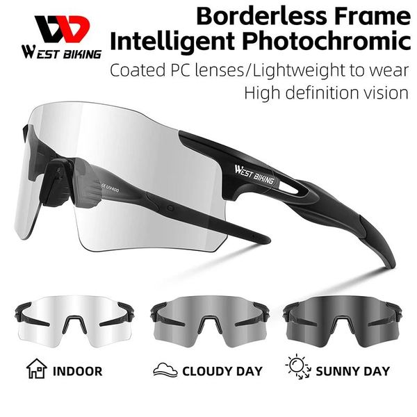 Солнцезащитные очки WEST BIKING Фотохромные велосипедные очки UV400 Спортивные солнцезащитные очки для мужчин MTB Шоссейные велосипедные очки Защитные очки для вождения для рыбалки