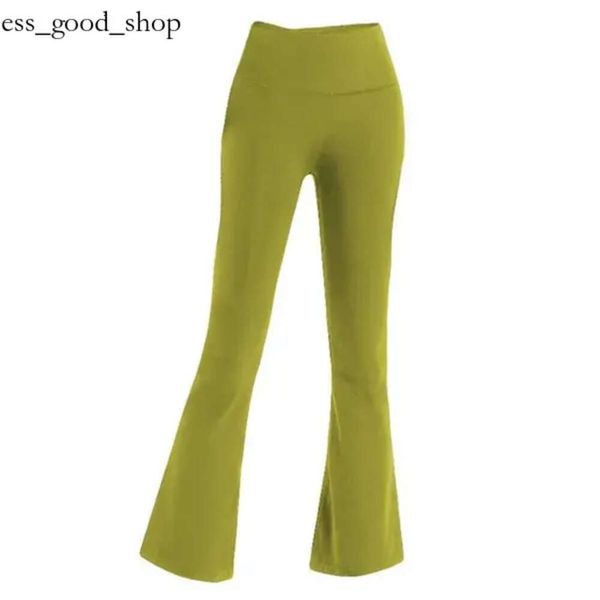 Lululemen Pantaloni da Yoga da Donna Groove Fitness Palestra Pantaloni da Yoga Elastici a Gamba Larga Leggings a Vita Alta Pantaloni a Zampa Estivi Lululemen Uomo 243