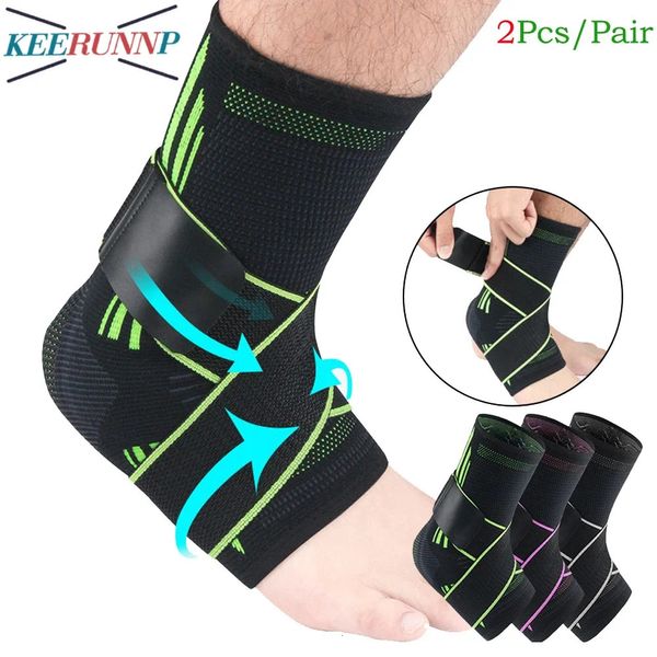 2pcs ayak bileği desteği/ağrı kesici için ayak bileği brace - SprainsBasketballfootballsports 240108'i önlemek için nefes alabilen elastik ayak bileği sargısı