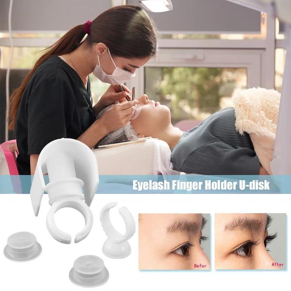 Pinsel Wimpernverlängerung Kleber Fächerwerkzeuge UBand Wimpernsplitter Wimpern Palettenhalter Ringständer Kleber Volumenbrücke Make-up-Tools