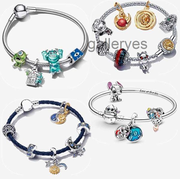 Hochwertige Game Charm-Designer-Armbänder für Frauen, Modeschmuck, DIY-Passform für Pandoras Disnes, Lilos und Stitchs, Armband-Set, Weihnachtsfeier-Geschenk mit Box T2Y5