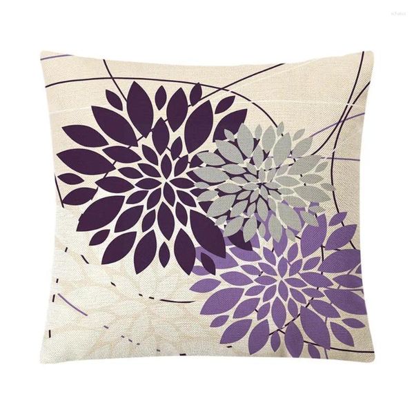 Travesseiro geométrico capa 45x45 floral fronha decorativa sofá fronha elegante decoração linho s travesseiros jogar casa z0m9