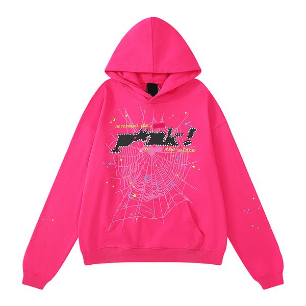 Hoodie Spider capuz Homens Mulheres camiseta espuma de espuma Spider Spider Graphic rosa Sorto moletons Y2K Pullovers Pant S-XL Rastreos Marcas de Jaqueta ao ar livre Chenghao03 203