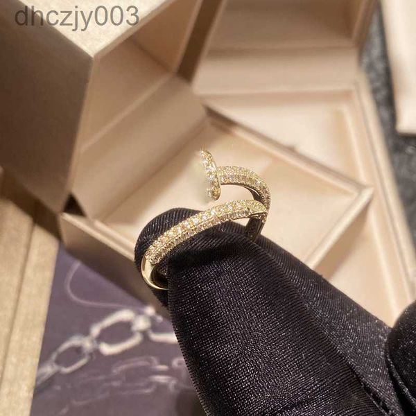 Moda classica per unghie Anello con diamanti Anelli di fidanzamento per donna Uomo Donna Ragazza San Valentino Festa della mamma Fidanzamento Gioielli-regalo IFC9