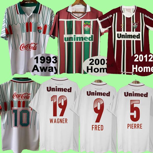 Футбольная майка Retro Fluminense 2009 года FRED PIERRE JEAN W. NEM WAGNER, домашняя футбольная рубашка