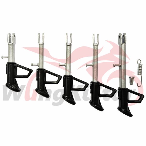 Motorrad-Ständer, seitlicher Parkständer, 160 mm/180 mm/200 mm/220 mm/240 mm, Seitenständer für Motorcross-Roller, E-Bikes, Pit-Bike, Fuß-Seitenständer, Füße, Stützhalterung