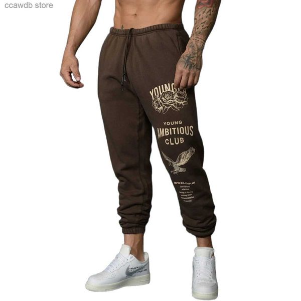 Erkekler Pantolon Sonbahar Jogger Pantolon Erkekler Sweetpants Gym Fitness Eğitim Pantolonlar Erkek Günlük Moda Baskı Spor Giyim Bottomları Trackpants T240108