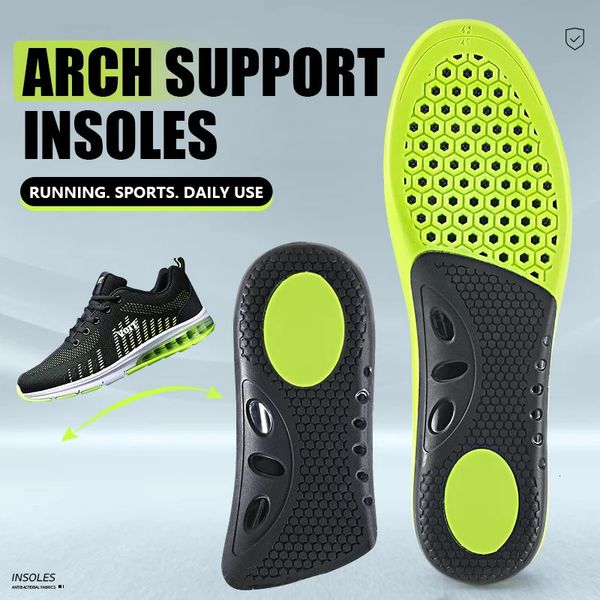 Palmilhas ortopédicas para sapatos homens mulheres arco apoio palmilha pés confortáveis inserções de absorção de choque esporte tênis de corrida sola 240108
