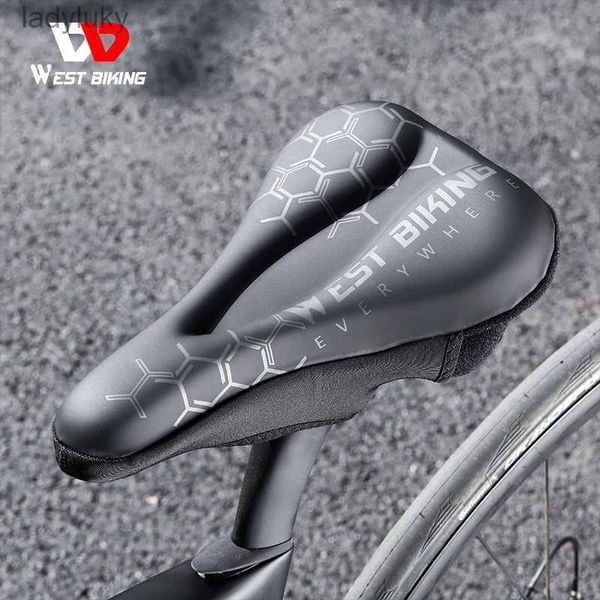 Bicicleta Saddles WEST BIKING Capa de almofada de bicicleta de silicone de alta elasticidade MTB Road Bike Seat Capa resistente ao desgaste Capa de sela de bicicleta com lanterna traseiraL240108