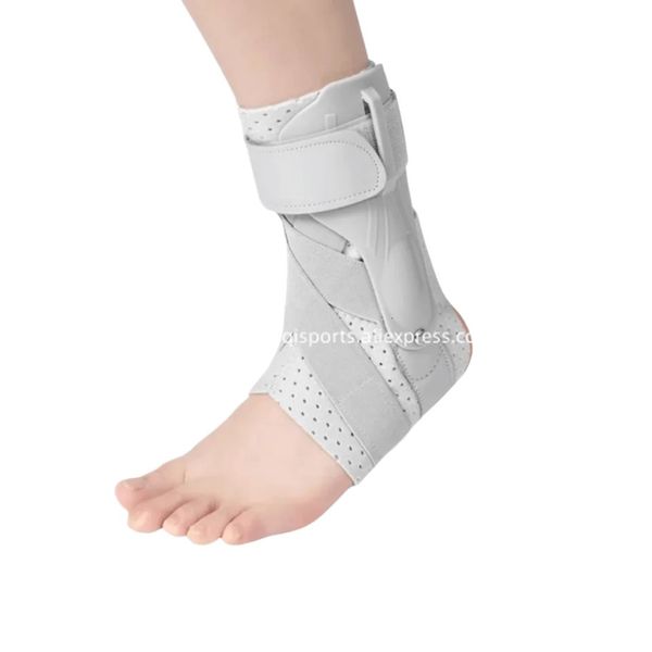 1 Pz Supporto per caviglia a compressione regolabile Donna Uomo Stabilizzatore per piede con lacci forte per la corsa Basket Sicurezza sportiva 240108