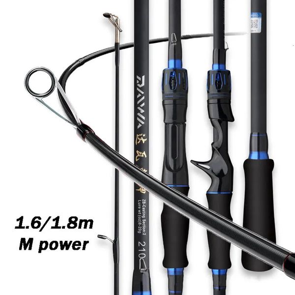 1,65 m 1,8 m M Power Spinning Casting Carbon Faser/FRP Angelrute Mit Abschnitt EVA Komfortable Grip Locken stange Für Snakehead Bass 240108