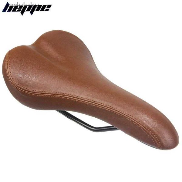 Bicicleta Saddles HEPPE MTB Road Bike Saddle Vintage Bicicleta Assento Clássico Ciclismo Sela Retro Almofada Marrom PU Couro Bicicleta Saddle Bike PartsL240108