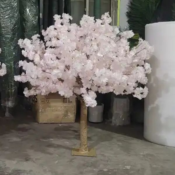 Großhandel künstliche Pflanzen für den Innen- und Außenbereich, weißer Kirschblütenbaum, Seidenblumenbaum für Hochzeitsdekoration