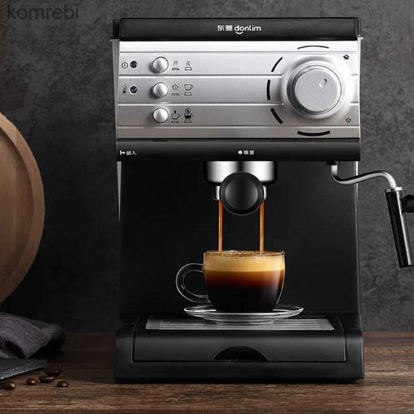 Cafeteiras Donlim Italiana Máquina de Café Semiautomática Home Comercial Profissional 20bar Concentrado Vapor Leite Espuma Máquina de Café L240105