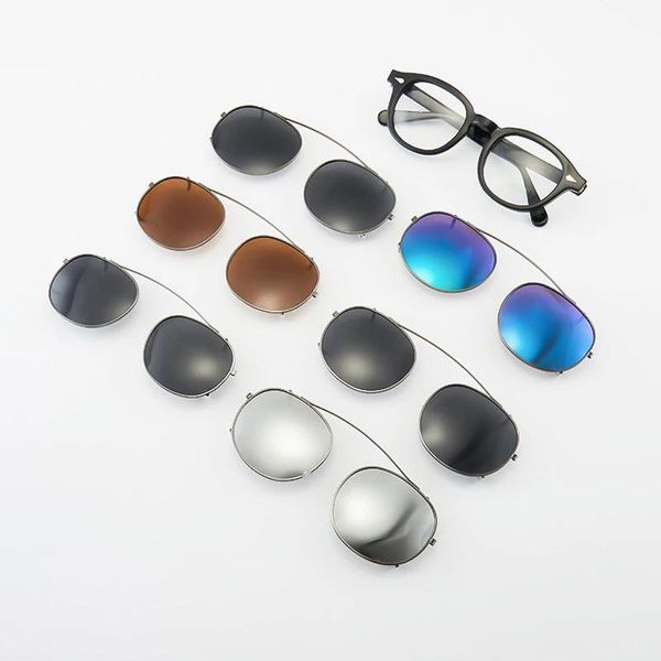 Солнцезащитные очки Vazrobe Clip, линзы для солнцезащитных очков для мужчин и женщин, подходят для очков Джонни Деппа, оправа для очков, линзы для очков, антибликовые линзы для близоруких водителей