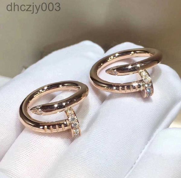Tasarımcı Lüks Takı için Aşk Yüzükleri Titanyum Çelik Tırnak Yüzüğü Moda Casal Ladies Hediye ile CZ Diamond UD1U