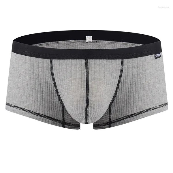 Unterhosen Männer Trunks Bulge Pouch Boxer Thread Schweißabsorbierende Höschen Ultra Low Rise Thin Atmungsaktive Calzoncillo Hombre