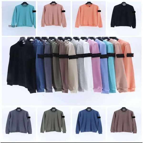 Tasarımcılar Hoodie Klasik Rozet Kolu Uzun Alt Gömlek Erkekler ve Kadın Taşlar Adası Çiftler Gevşek Basit Pamuk Çok Yönlü Üst Jumper BDBD87 Wang Takip Kadınları