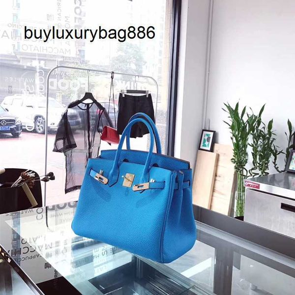 Женская сумка Bk, французская небесно-голубая сумка с рисунком личи, кожаная сумка из крупного рогатого скота, женская яркая мягкая сумка на одно плечо через плечо