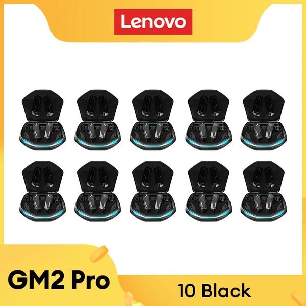 Наушники 2/5/10/20 шт. Lenovo Original GM2 Pro 5,3, беспроводные Bluetooth-наушники с низкой задержкой, HD-вызов, двухрежимная игровая гарнитура