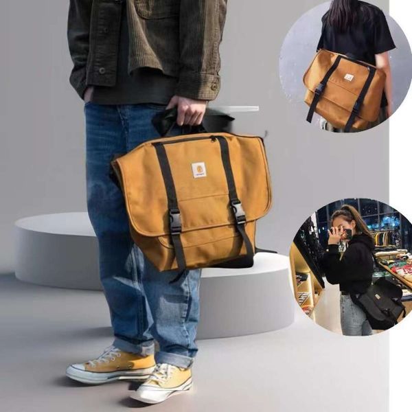 Kaha Workwear Bolsa Bolsa de estudante Bolsa portátil diagonal Bolsa para amantes de homens e mulheres Bolsa de ombro único Bolsa para livros Bolsa de grande capacidade Novo estilo