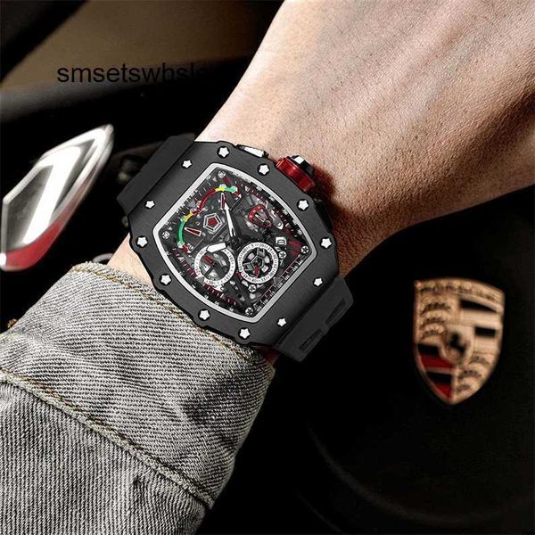 Relógios de luxo para homens relógio movimento mecânico cronógrafo pulso esportes Rm50-03 tempo masculino super exclusivo brilho borracha banda designer