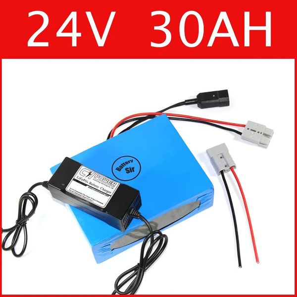 Batterie 24V 30AH Lithiumbatterie Super Power 29,4V Batterie Lithium-Ionen-Batterie + Ladegerät + BMS, Elektrofahrradpaket Kostenlose Zollgebühr