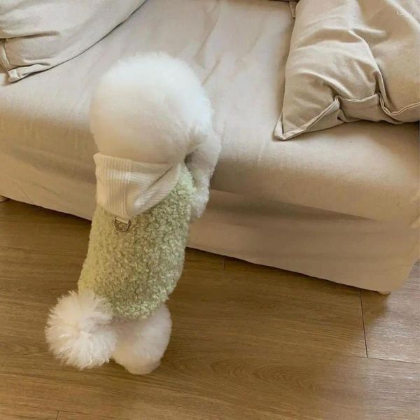 Cão vestuário filhote de cachorro pet foreleg colete casaco com capuz grosso veludo d-ring colete pequeno médio gato inverno traje quente