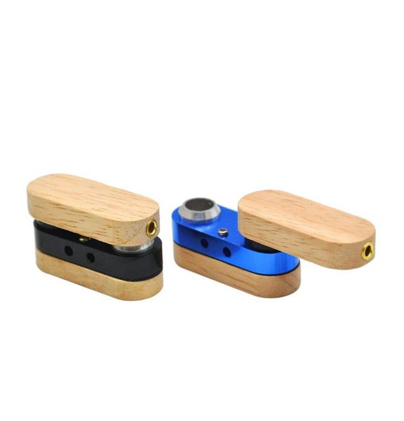 COURNOT Pipa pieghevole in legno per erbe aromatiche Pipa pieghevole per tabacco in legno Pipa per fumo in legno e metallo simile a Monkey Pipes Tabacco S2788682