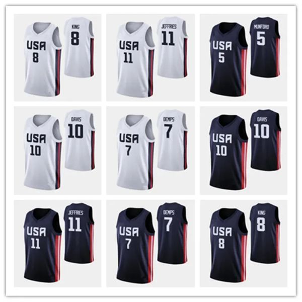 2023 Maglie da basket della squadra USA 8 Paolo Banchero 5 Bridges Mikal 11 Jalen Brunson 10 Anthony Edwards 6 James 10 Bryant 4 Curry 7 Brandon Ingram 6 Cameron Johnson Jersey