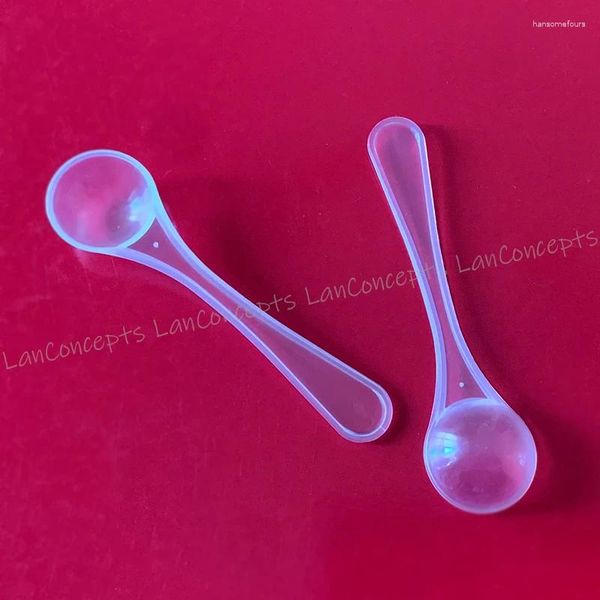 Strumenti di misurazione 100pcs/lotto 1,2 grammi Misura cucchiaio da 2,5 ml Scolle di plastica da 1,2 g PP Spoons - Clear