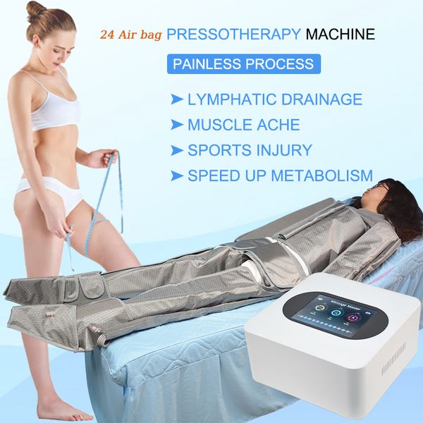 Spa Salon Verwenden Sie 24 Airbags, Lymphdrainage, Luftdruck, Gewichtsverlust, Abnehmen, Körperformung, Beinmassage, Pressotherapie-Maschine