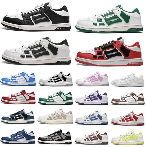 Rosso am ami amirlies amiiri imiri Skel Top Low Scarpe da corsa da uomo Sneakers sportive Bianco Arancione Marrone Verde Nero Grigio chiaro Blu Giallo Navy Designer Scarpe da ginnastica uomo YT112