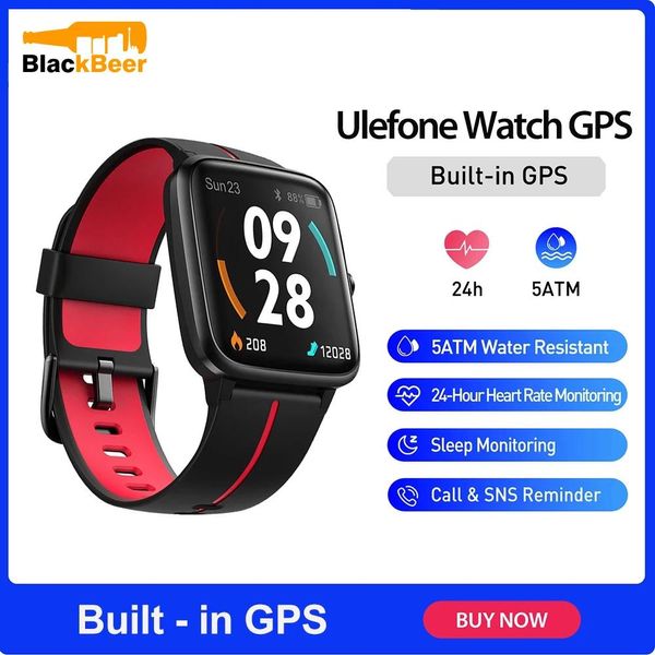 Uhren Ulefone Uhr GPS Smartwatch Integrierte GPS 5ATM Wasserdichte Band Herzfrequenz Schlaf Überwachung Sport Smartwatch Für Android IOS