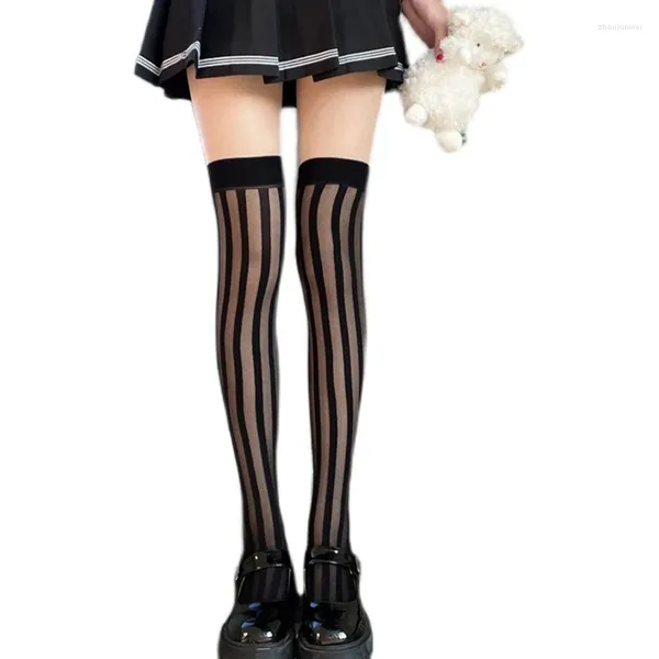 Meias femininas de seda coxa alta meias náilon para halloween cosplay collants 37jb