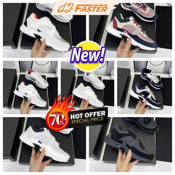 Designer sneaker Scarpe da corsa casual 2024 Nuova suola spessa Moda Color block Testa tonda Stringata Innalzamento Versatile antiscivolo Trendy