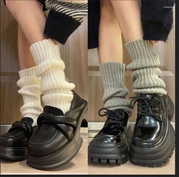 Женские носки, женские осенне-зимние вязаные нагромождения JK Spicy Girl, универсальные простые теплые чехлы на ноги