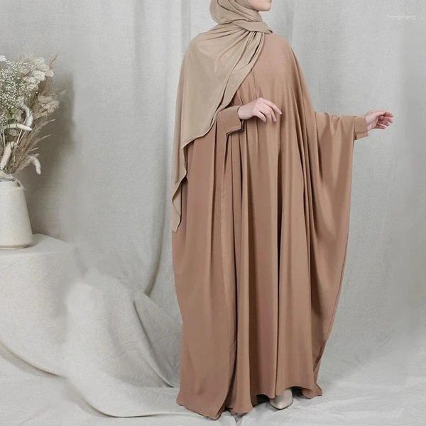 Abbigliamento etnico Farfalla Abaya Nida di alta qualità con cerniera frontale EID Musulmano islamico Donna Plus Size Ramadan Robe Abito lungo da preghiera