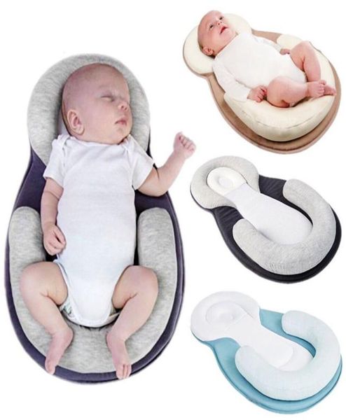 Детская подушка для новорожденных, матрас с защитой от опрокидывания, подушка для позиционирования ребенка во время сна, предотвращает плоскую форму головы, анти-ролл8852632