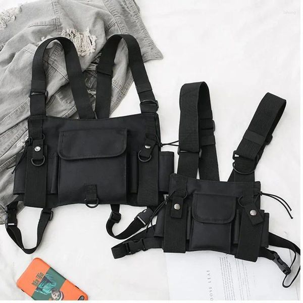 Giacche da caccia Gilet tattico Uomo Militare Chest Rig Pack Pouch Holster Harness Walkie Talkie Radio Vita da viaggio regolabile